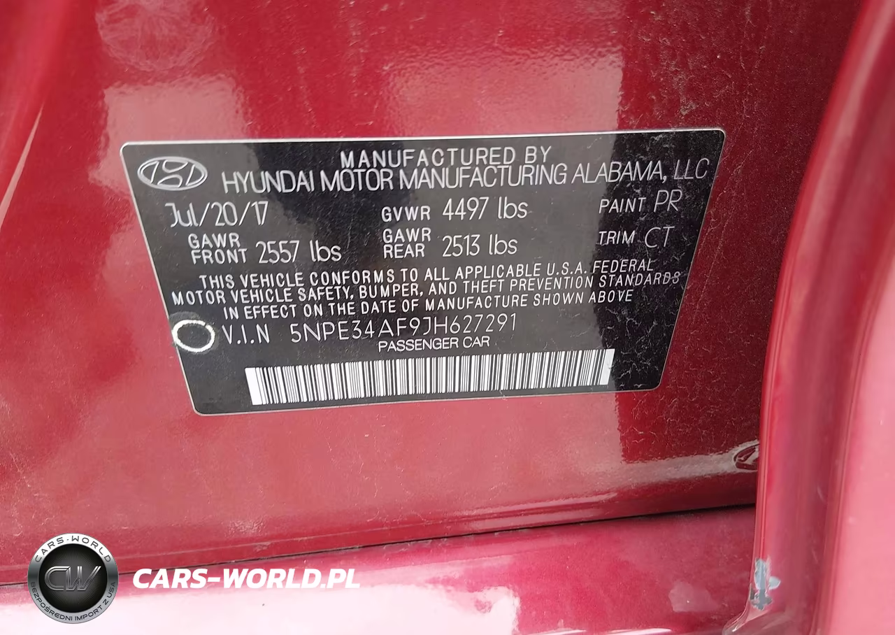 2018 Hyundai Sonata Sport VIN:5NPE34AF9JH627291 - 9
