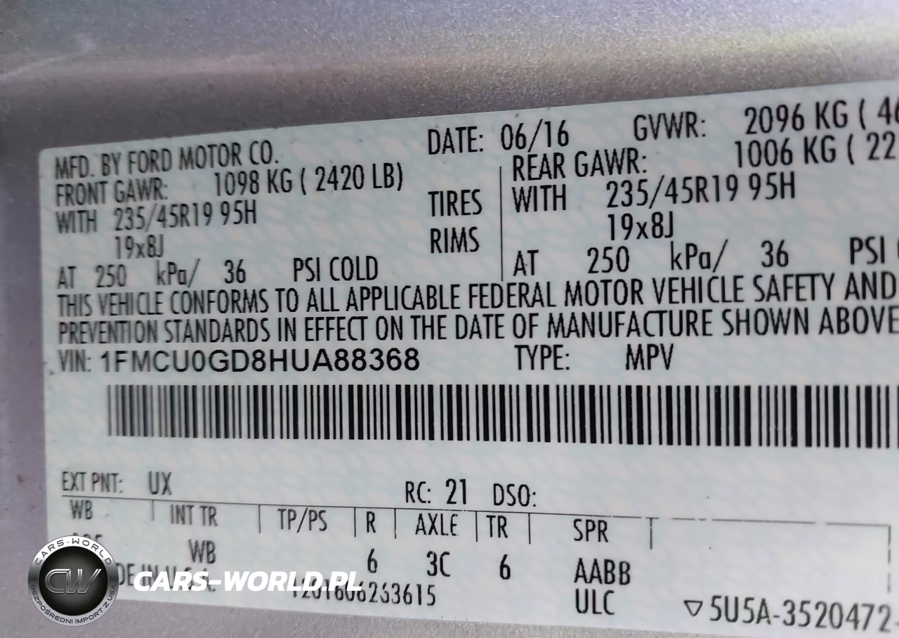 2017 Ford Escape Se VIN:1FMCU0GD8HUA88368 - 9
