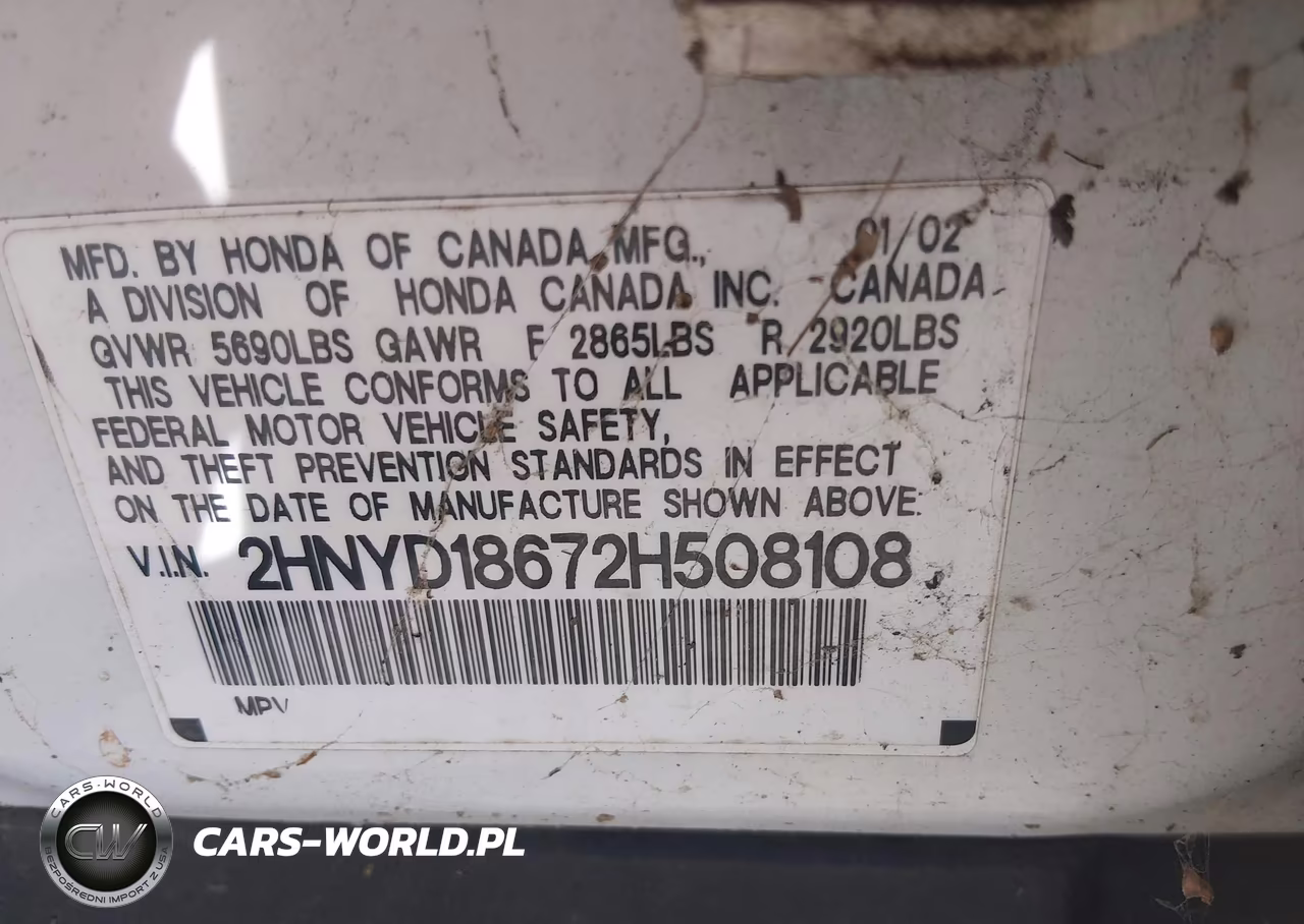 2002 Acura Mdx VIN:2HNYD18672H508108 - 9