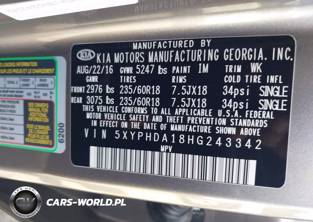 2017 Kia Sorento 2.0T Ex VIN:5XYPHDA18HG243342 - 9