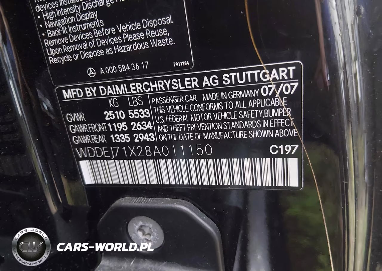 2008 Mercedes-Benz Cl 550 VIN:WDDEJ71X28A011150 - 9
