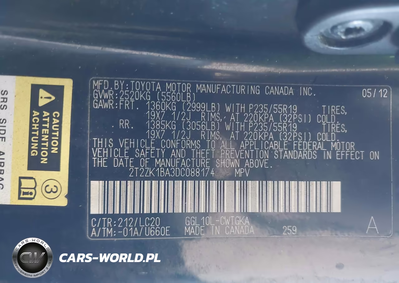 2013 Lexus Rx 350 VIN:2T2ZK1BA3DC088174 - 9