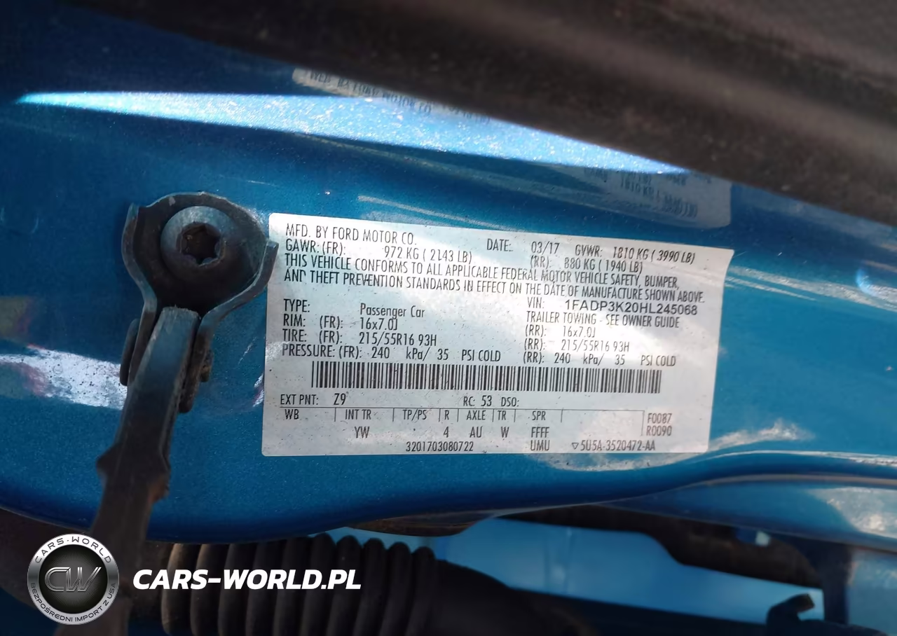 2017 Ford Focus Se VIN:1FADP3K20HL245068 - 9