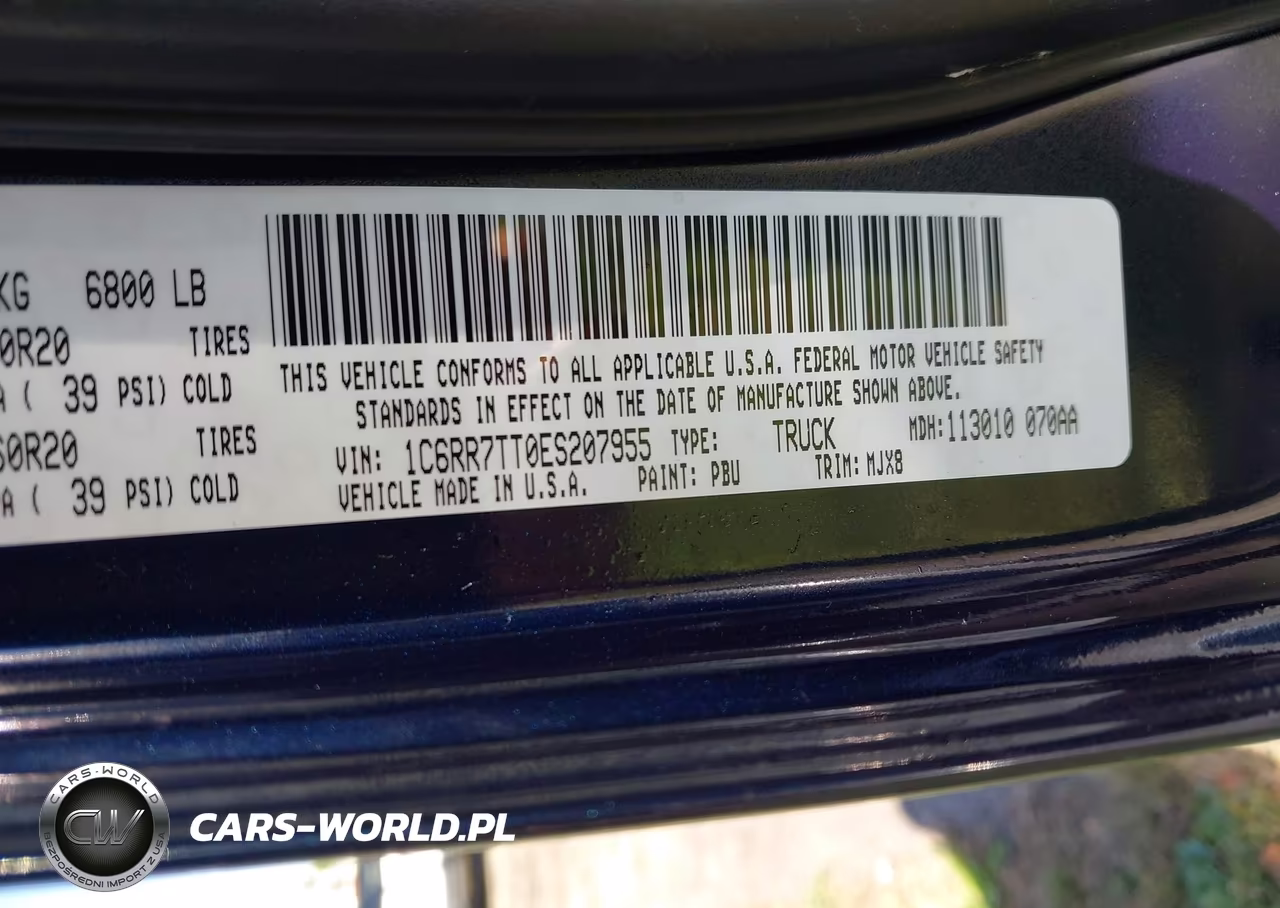 2014 Ram 1500 Big Horn VIN:1C6RR7TT0ES207955 - 9