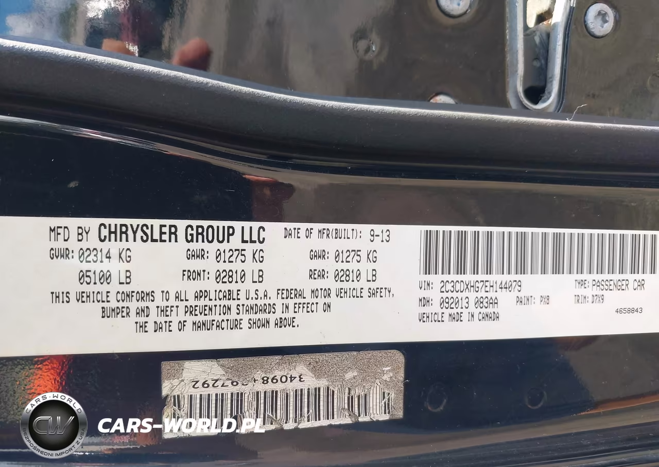 2014 Dodge Charger Sxt VIN:2C3CDXHG7EH144079 - 9