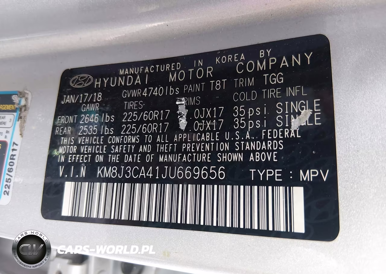 2018 Hyundai Tucson Sel VIN:KM8J3CA41JU669656 - 9
