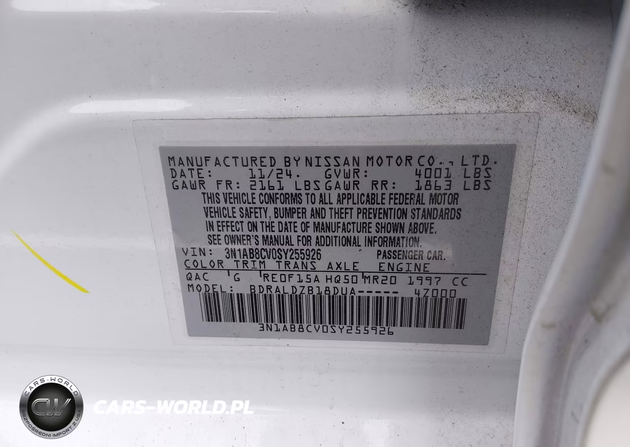2025 Nissan Sentra Sv VIN:3N1AB8CV0SY255926 - 9