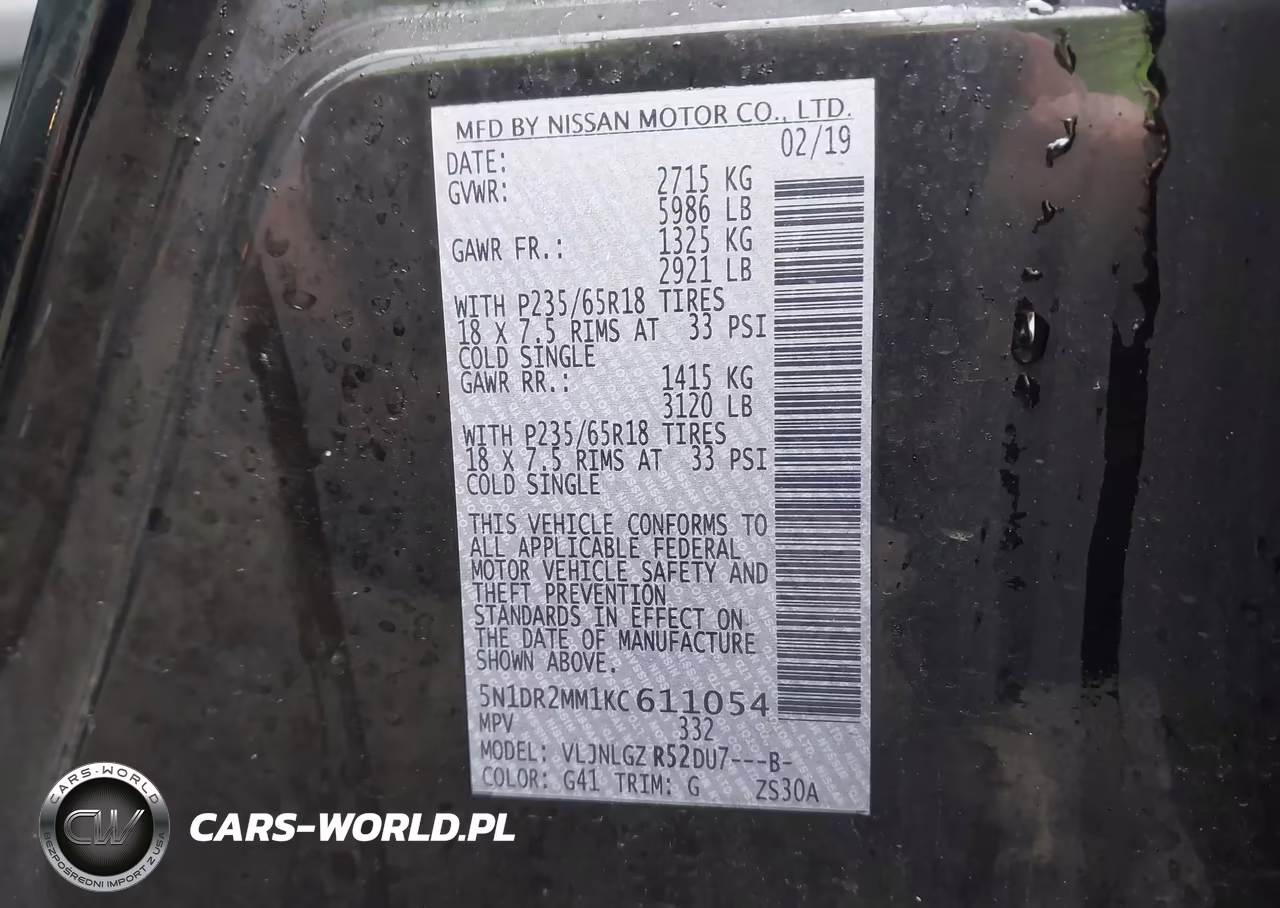 2019 Nissan Pathfinder Sl VIN:5N1DR2MM1KC611054 - 9