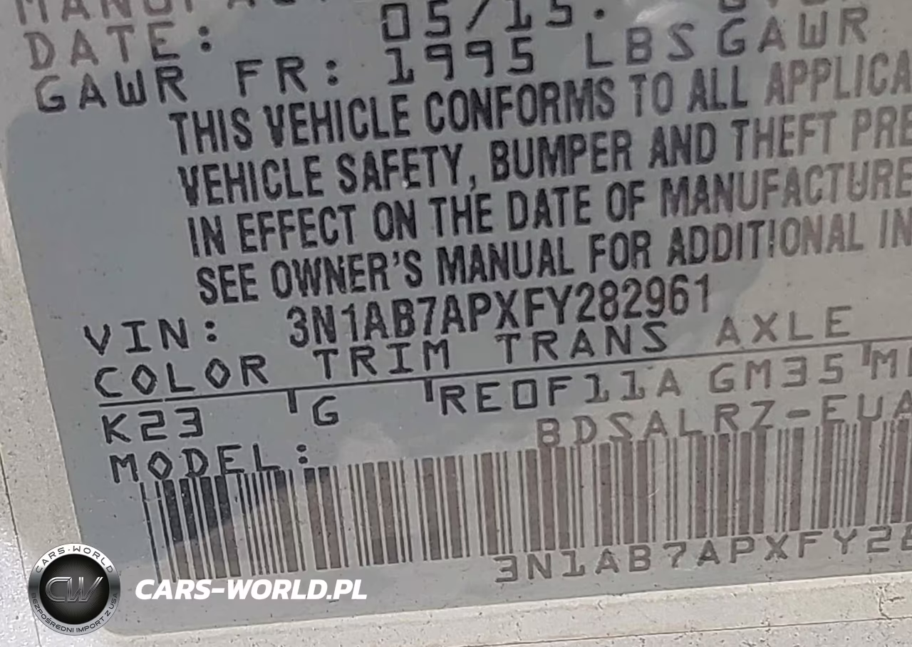 2015 Nissan Sentra Sr VIN:3N1AB7APXFY282961 - 9