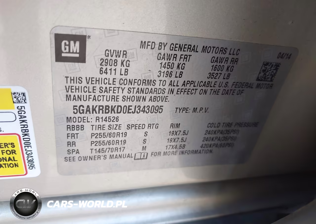 2014 Buick Enclave Leather VIN:5GAKRBKD0EJ343095 - 9