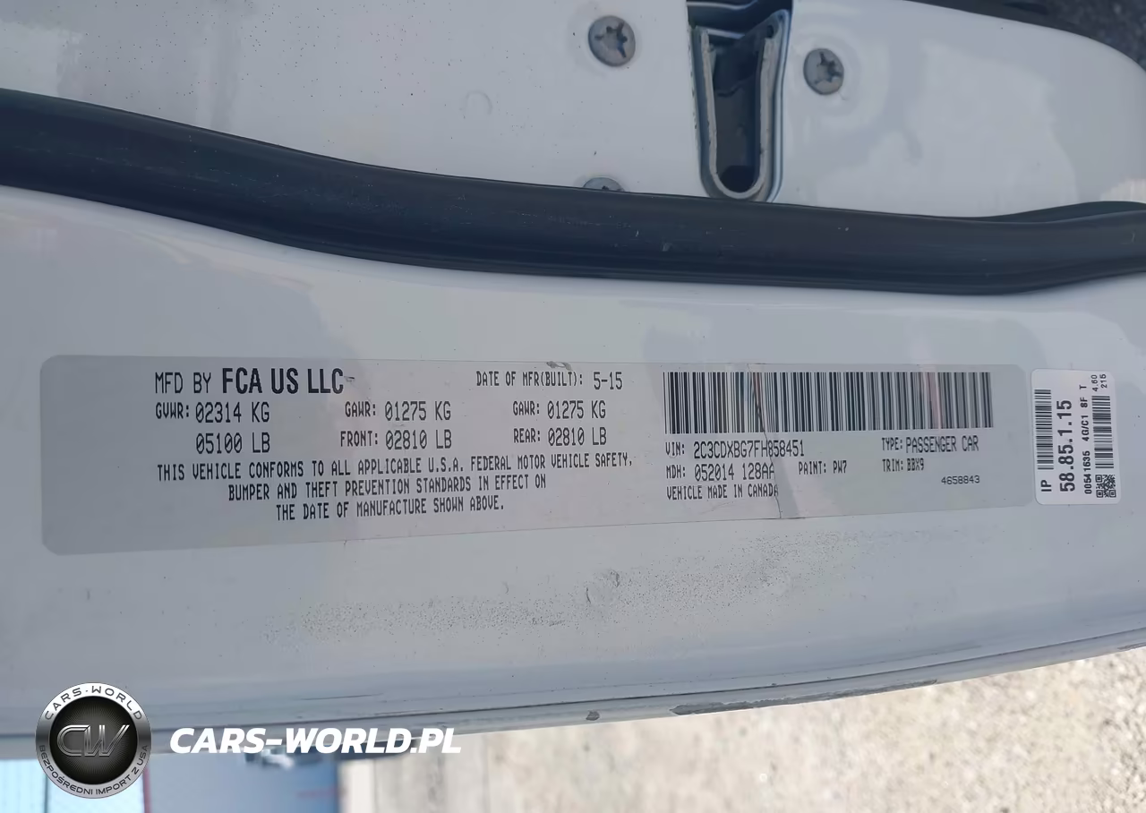 2015 Dodge Charger Se VIN:2C3CDXBG7FH858451 - 9