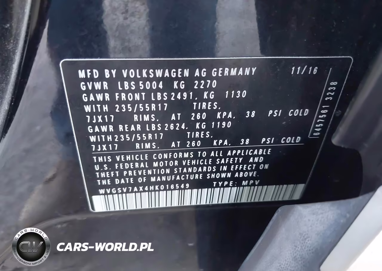 2017 Volkswagen Tiguan 2.0T Wolfsburg Edition VIN:WVGSV7AX4HK016549 - 9