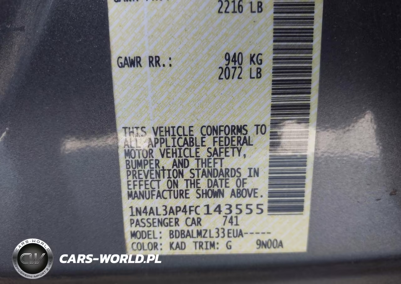2015 Nissan Altima 2.5-S-Sv-Sl VIN:1N4AL3AP4FC143555 - 9