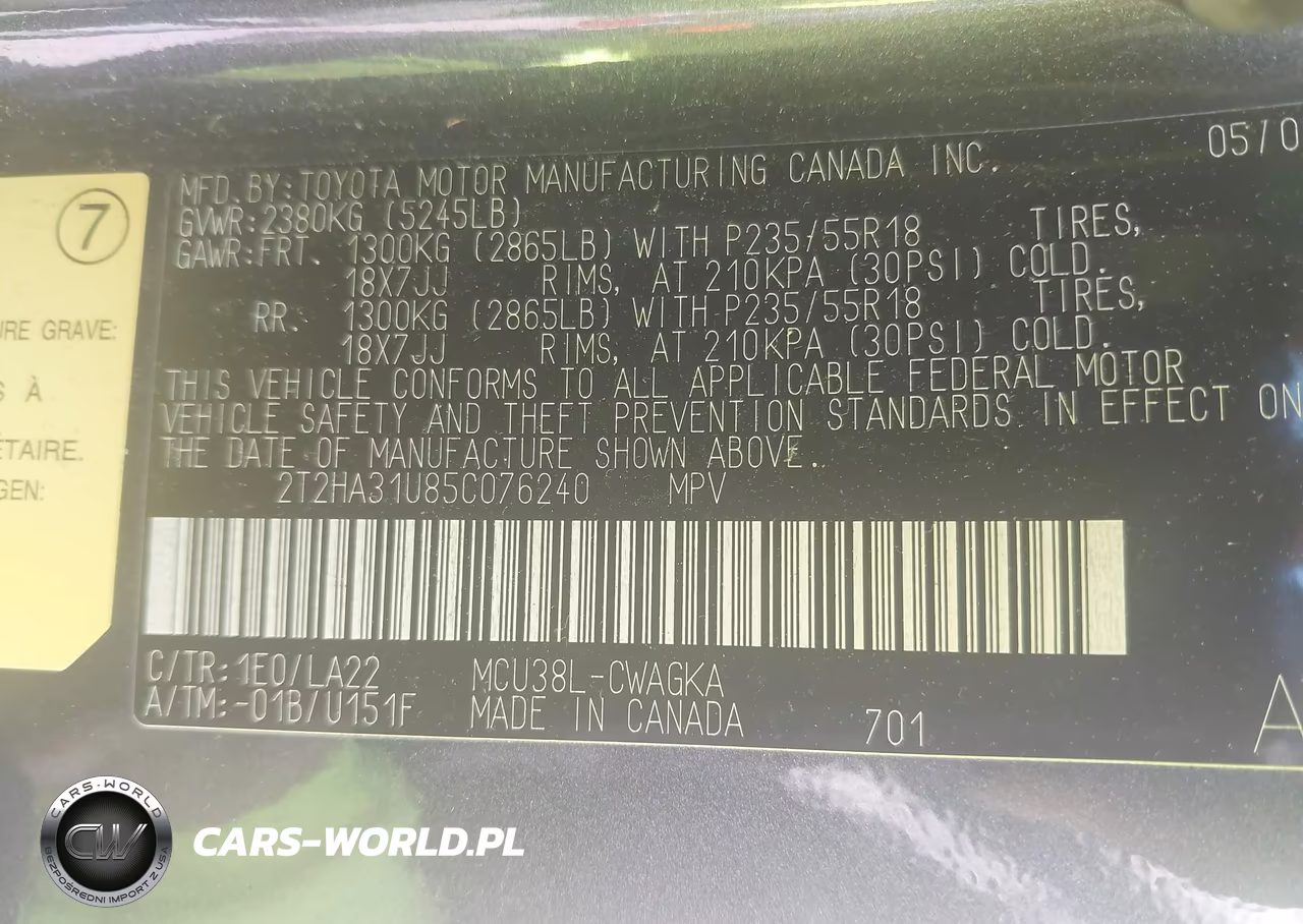 2005 Lexus Rx 330 VIN:2T2HA31U85C076240 - 9