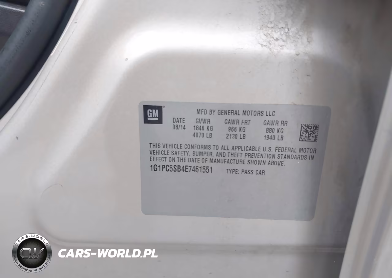 2014 Chevrolet Cruze 1Lt Auto VIN:1G1PC5SB4E7461551 - 9