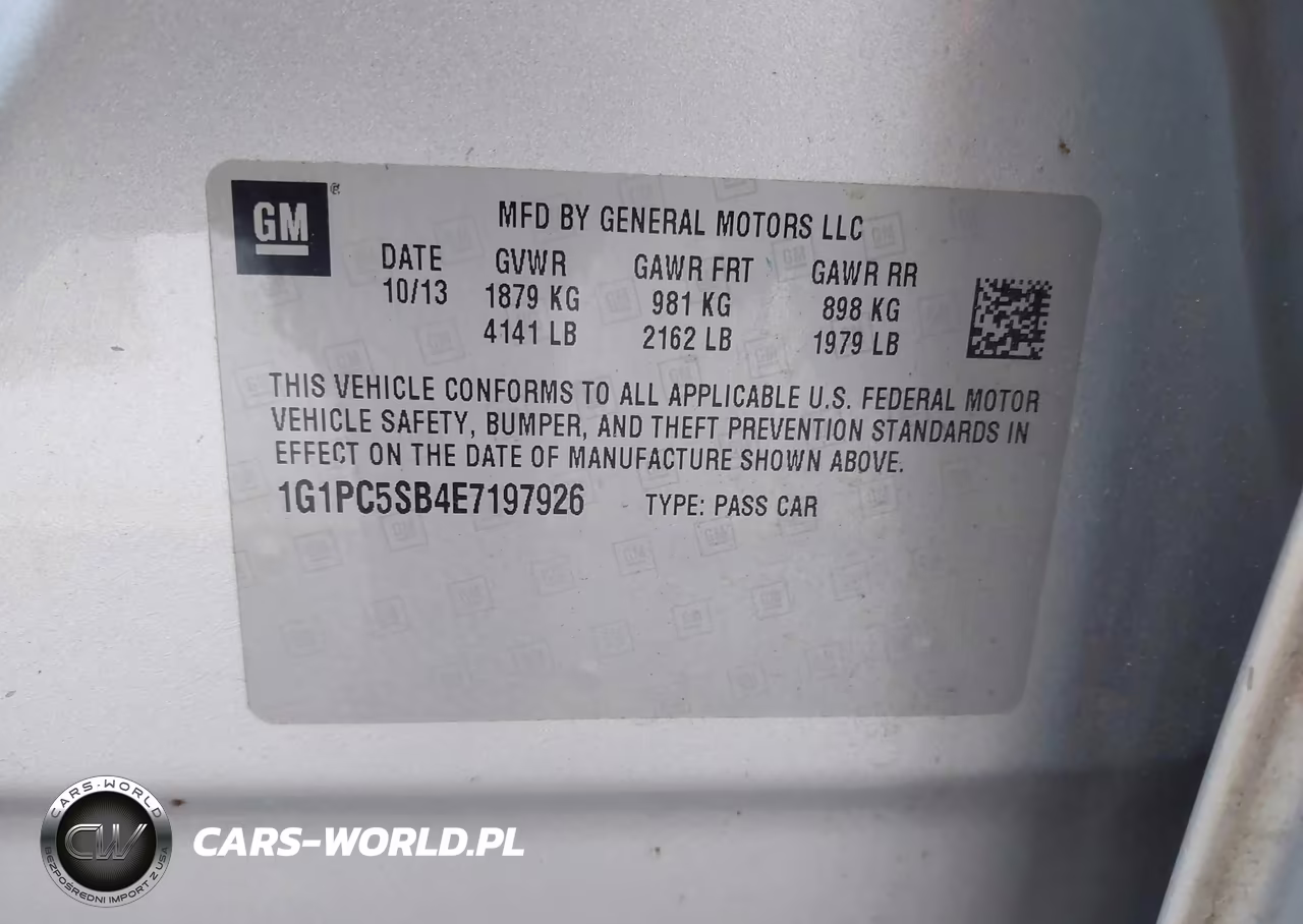 2014 Chevrolet Cruze 1Lt Auto VIN:1G1PC5SB4E7197926 - 9