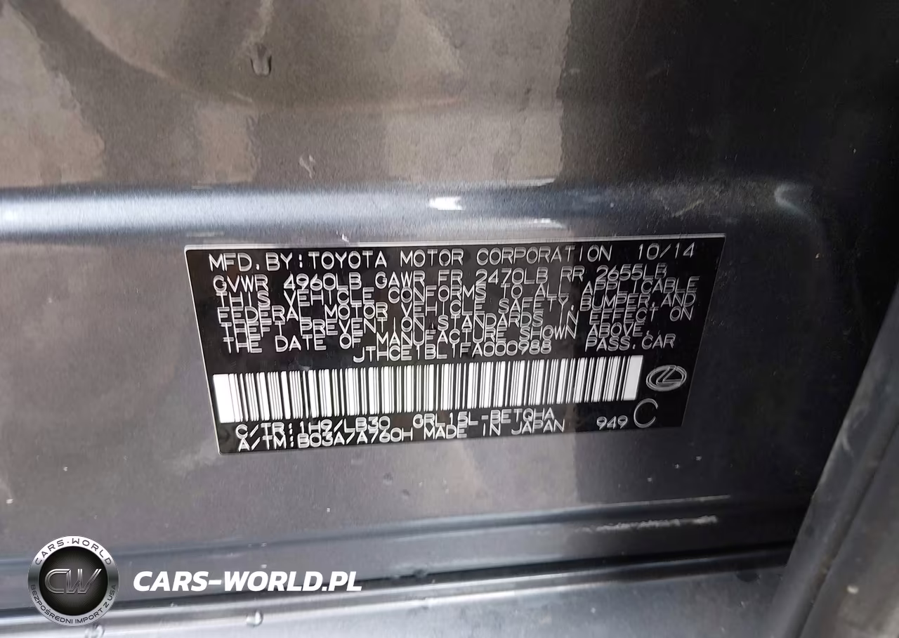 2015 Lexus Gs 350 VIN:JTHCE1BL1FA000988 - 9