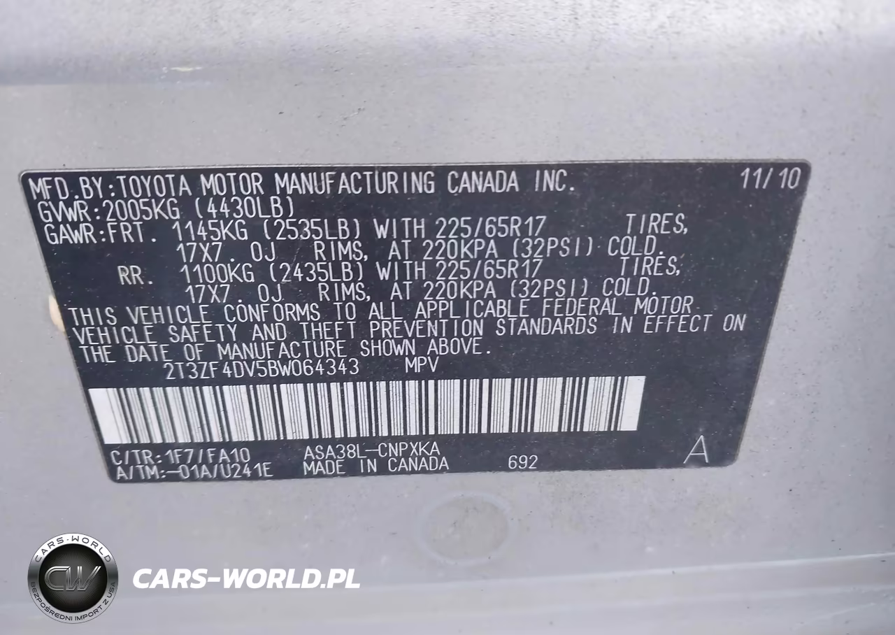 2011 Toyota Rav4 VIN:2T3ZF4DV5BW064343 - 9
