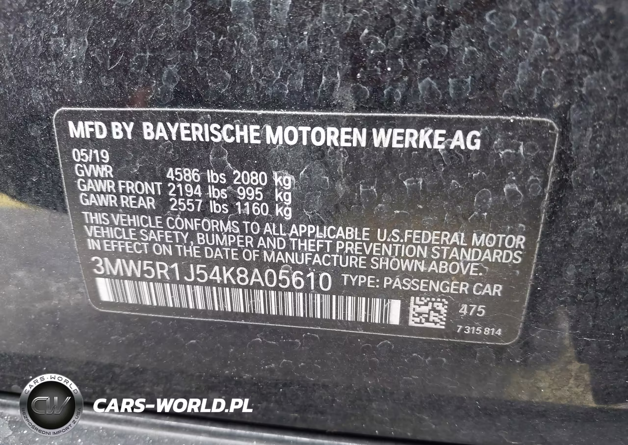 2019 BMW 330I VIN:3MW5R1J54K8A05610 - 9