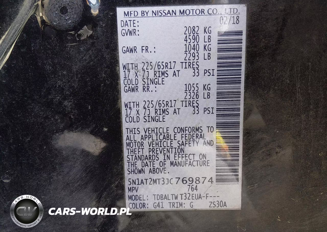2018 Nissan Rogue Sv VIN:5N1AT2MT3JC769874 - 9