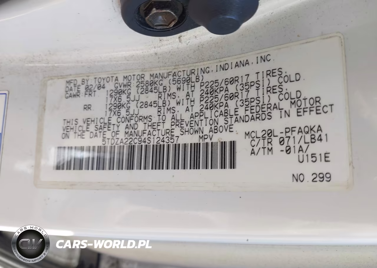 2004 Toyota Sienna Xle Limited VIN:5TDZA22C94S124357 - 9