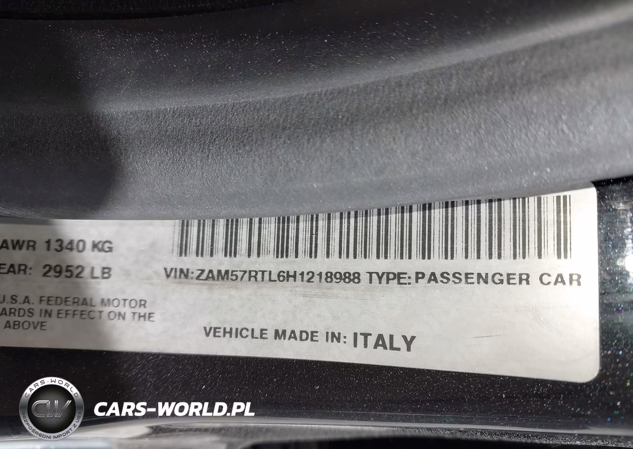 MASERATI GHIBLI VIN:ZAM57RTL6H1218988 - 9