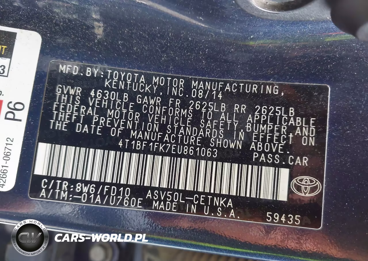 2014 Toyota Camry Le VIN:4T1BF1FK7EU861063 - 9
