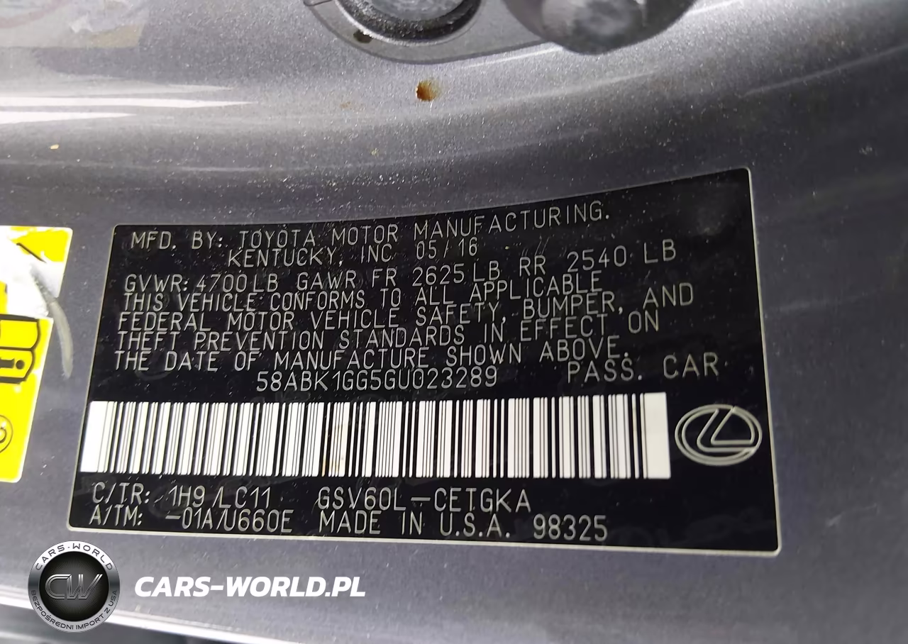 2016 Lexus Es 350 VIN:58ABK1GG5GU023289 - 9