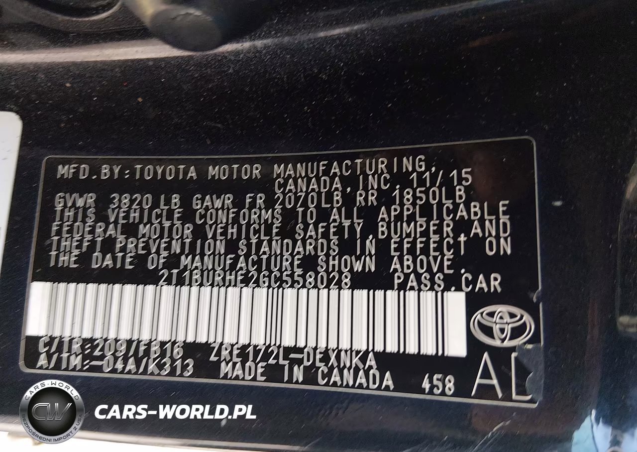 2016 Toyota Corolla Le VIN:2T1BURHE2GC558028 - 9