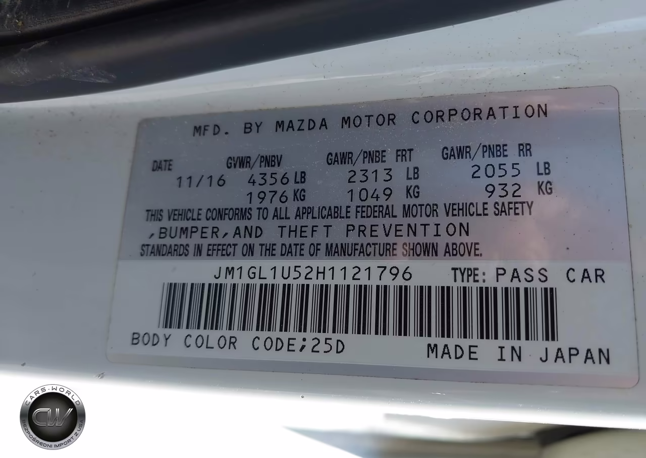 2017 Mazda Mazda6 Sport VIN:JM1GL1U52H1121796 - 9