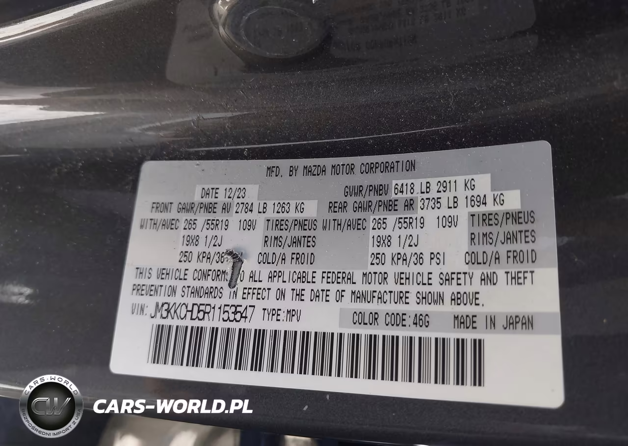 2024 Mazda Cx-90 3.3 Turbo Preferred Plus VIN:JM3KKCHD5R1153547 - 9