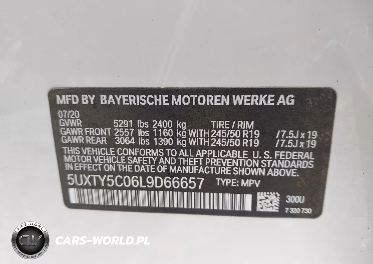 2020 BMW X3 xDrive30I VIN:5UXTY5C06L9D66657 - 9