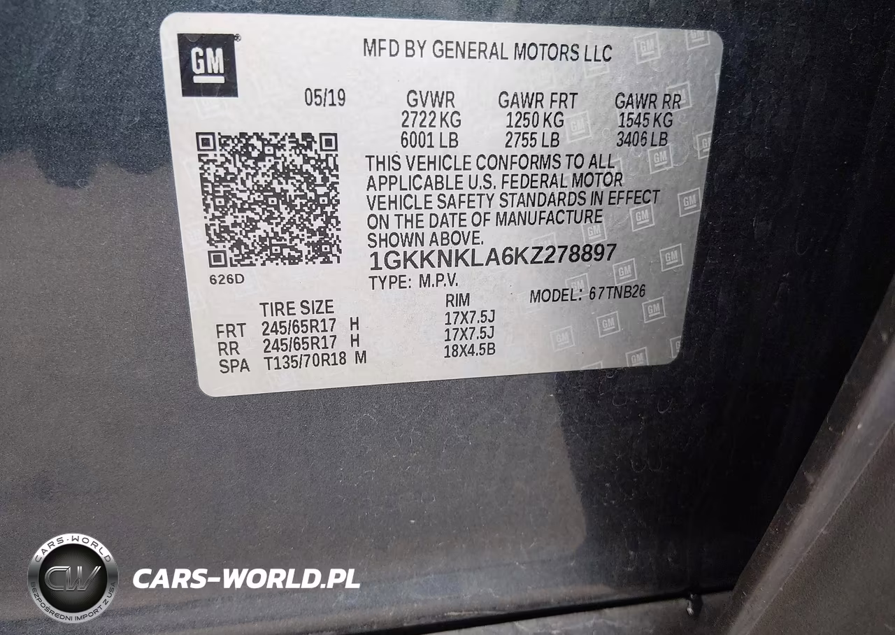 2019 GMC Acadia Sle-1 VIN:1GKKNKLA6KZ278897 - 9
