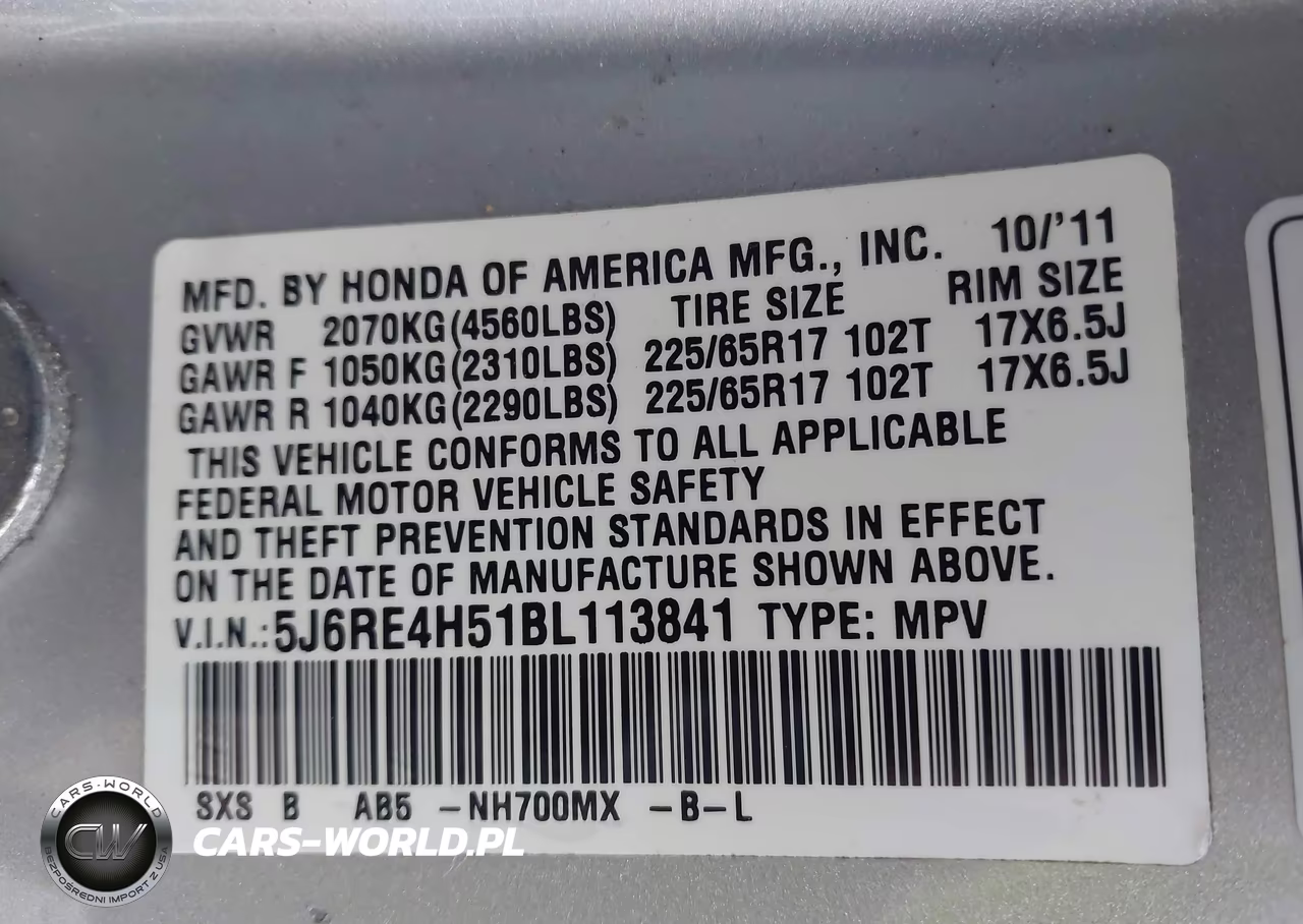 2011 Honda Cr-V Ex VIN:5J6RE4H51BL113841 - 9
