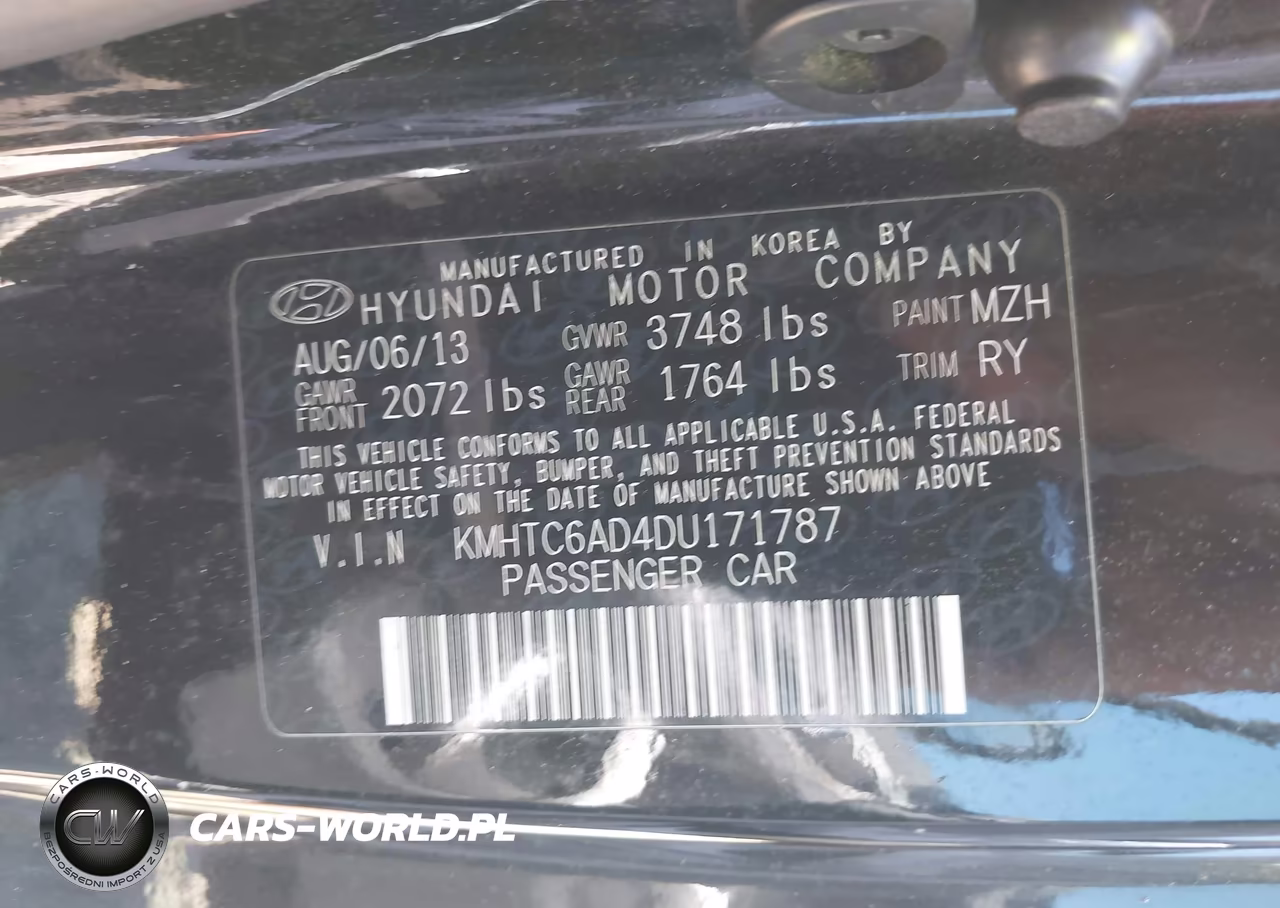 2013 Hyundai Veloster Base W-Black VIN:KMHTC6AD4DU171787 - 9