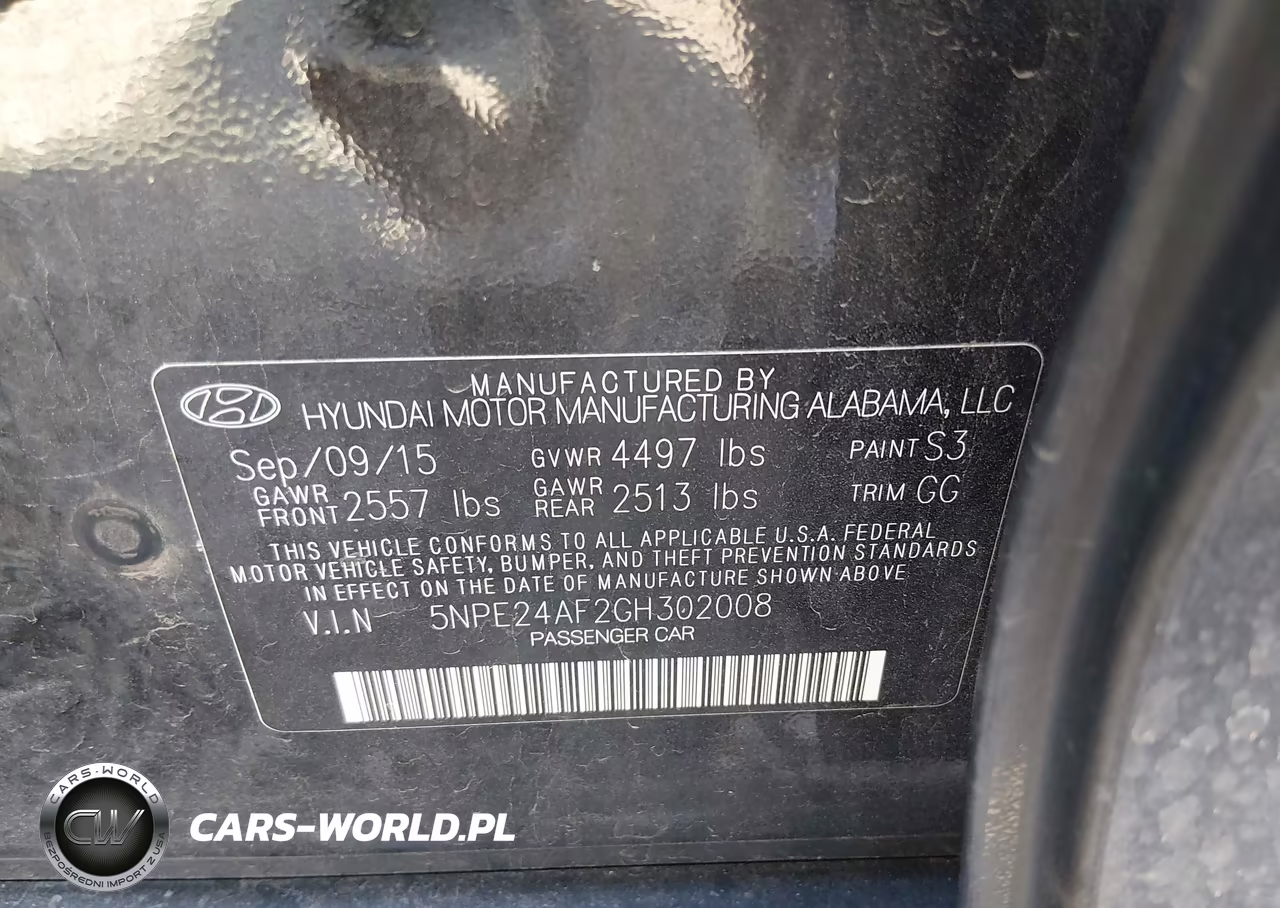 2016 Hyundai Sonata Se VIN:5NPE24AF2GH302008 - 9