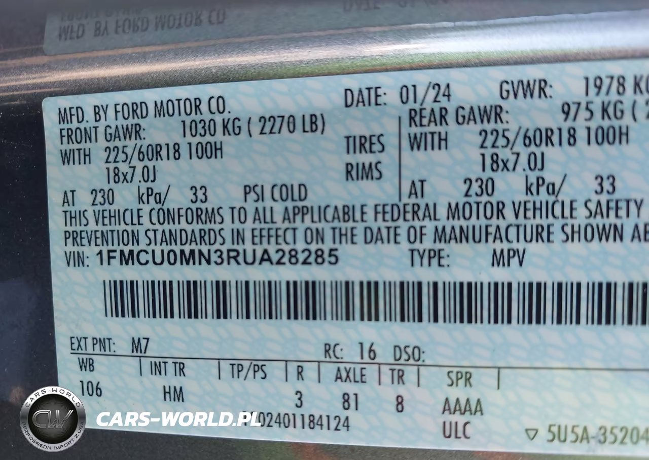 2024 Ford Escape St-Line VIN:1FMCU0MN3RUA28285 - 9