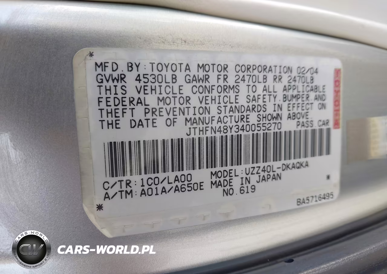 2004 Lexus Sc 430 VIN:JTHFN48Y340055270 - 9