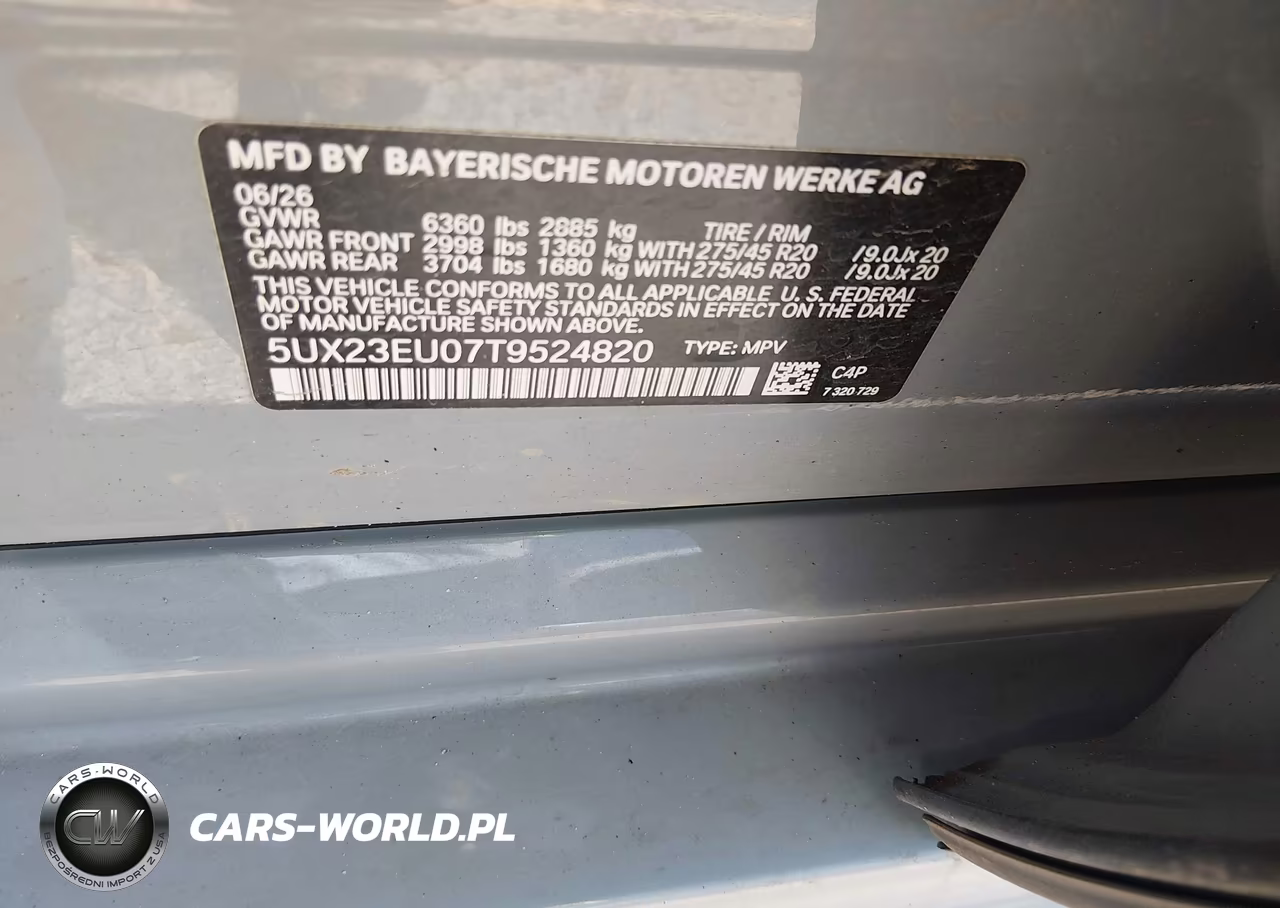 2026 BMW X5 xDrive40I VIN:5UX23EU07T9524820 - 9