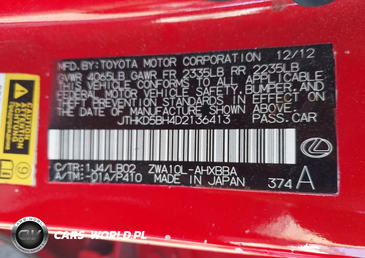 2013 Lexus Ct 200H VIN:JTHKD5BH4D2136413 - 9