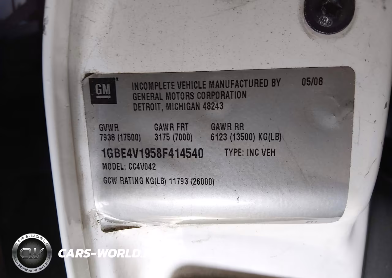 CHEVROLET CC4500 VIN:1GBE4V1958F414540 - 8