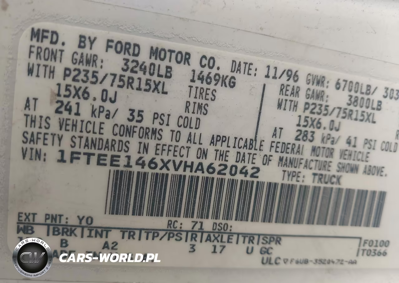 1997 Ford E-150 Standard VIN:1FTEE146XVHA62042 - 9