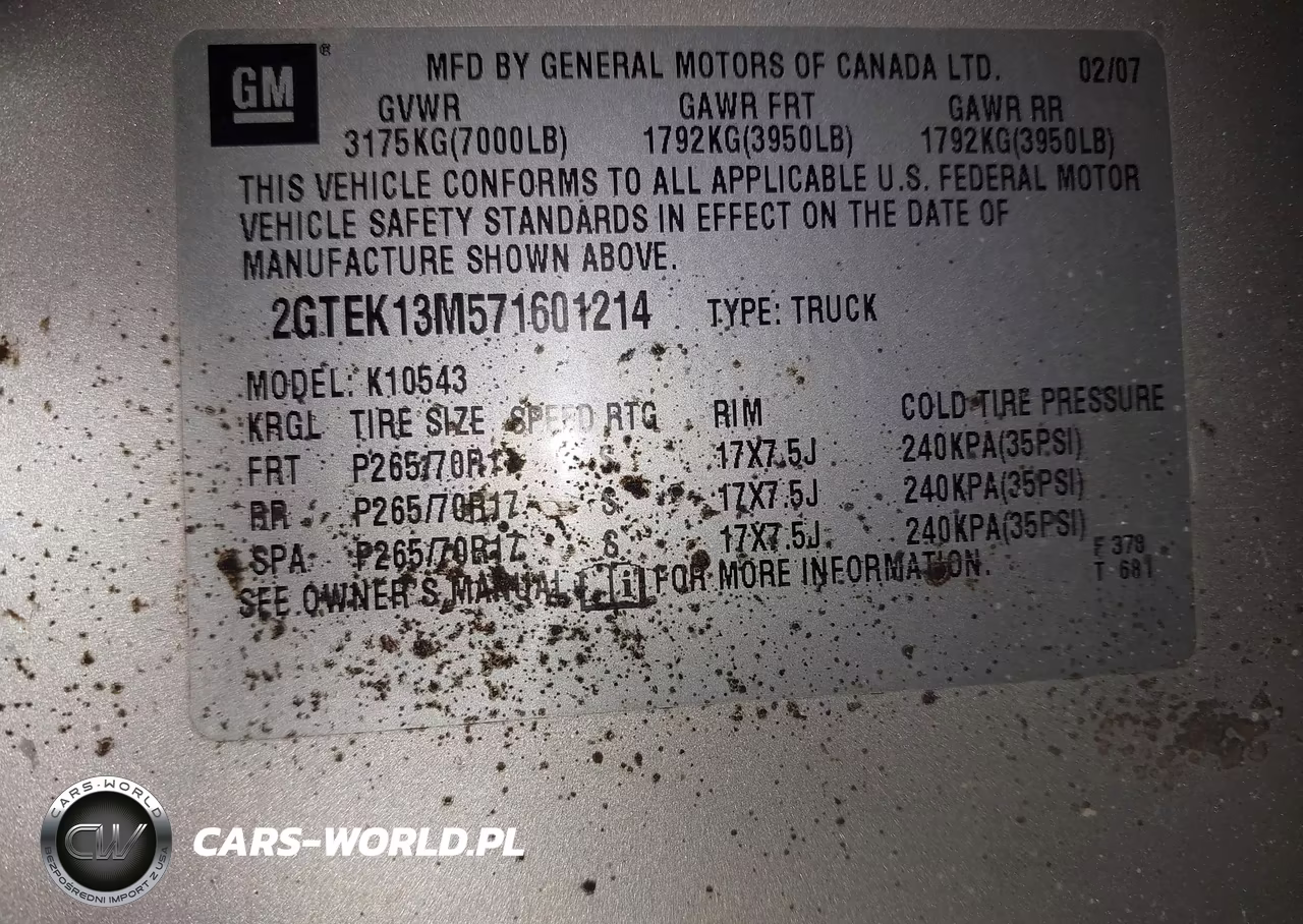 2007 GMC Sierra 1500 Sle1 VIN:2GTEK13M571601214 - 9