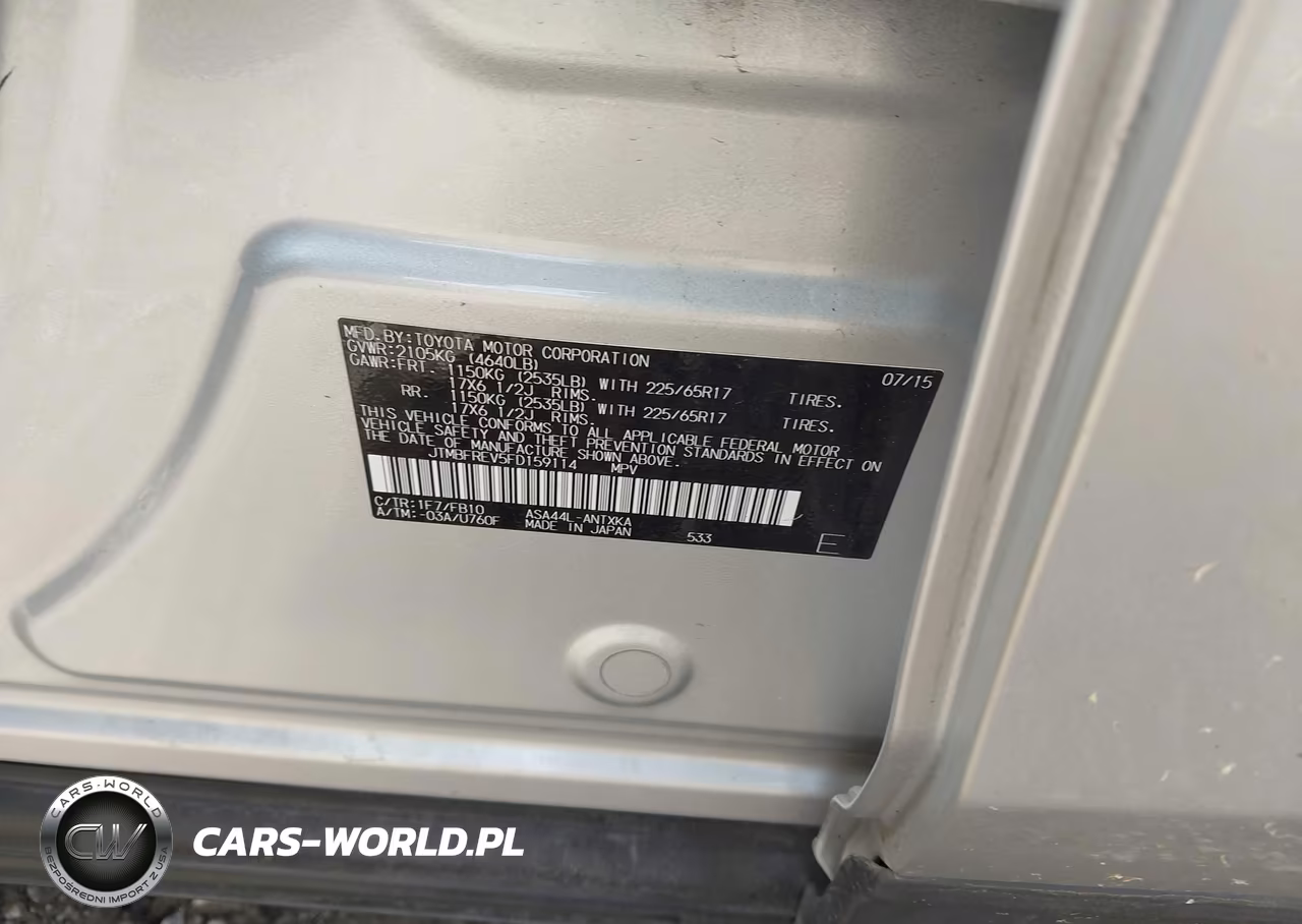 2015 Toyota Rav4 Le VIN:JTMBFREV5FD159114 - 9