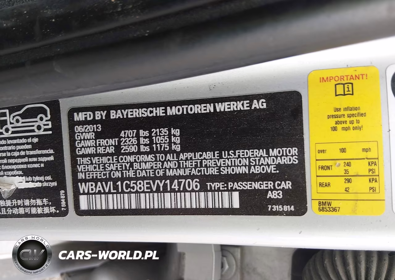 2014 BMW X1 xDrive28I VIN:WBAVL1C58EVY14706 - 9