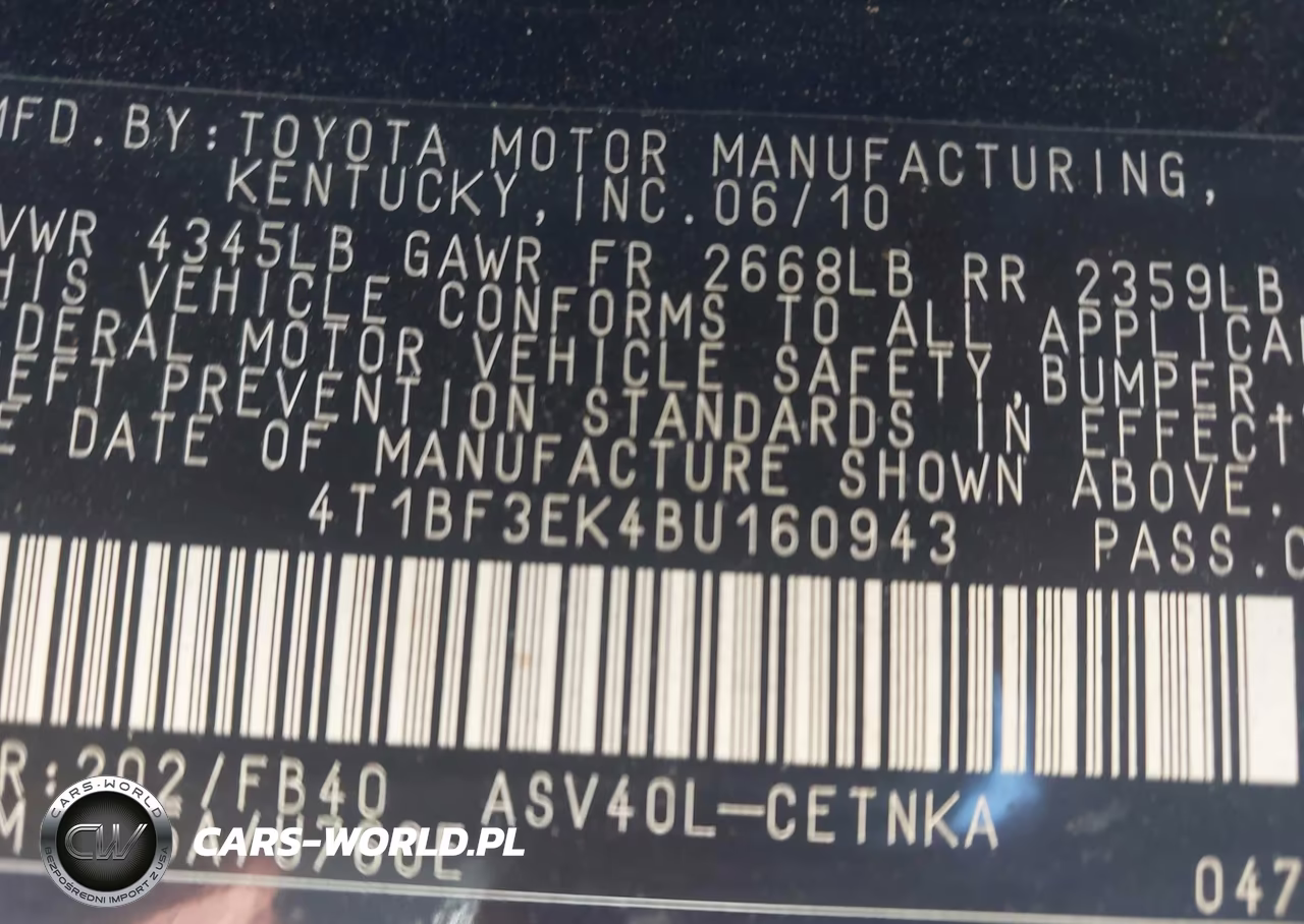 2011 Toyota Camry Le VIN:4T1BF3EK4BU160943 - 9