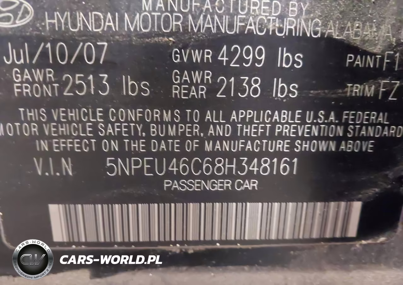 2008 Hyundai Sonata Limited-Se VIN:5NPEU46C68H348161 - 9