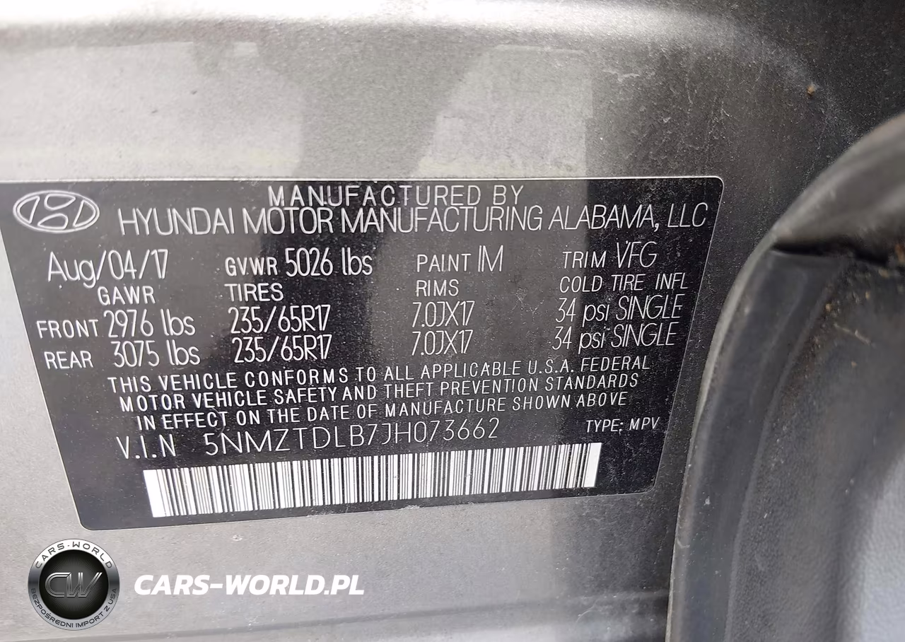 2018 Hyundai Santa Fe Sport 2.4L VIN:5NMZTDLB7JH073662 - 9