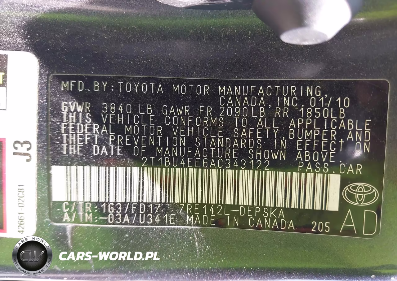 2010 Toyota Corolla S VIN:2T1BU4EE6AC343122 - 9