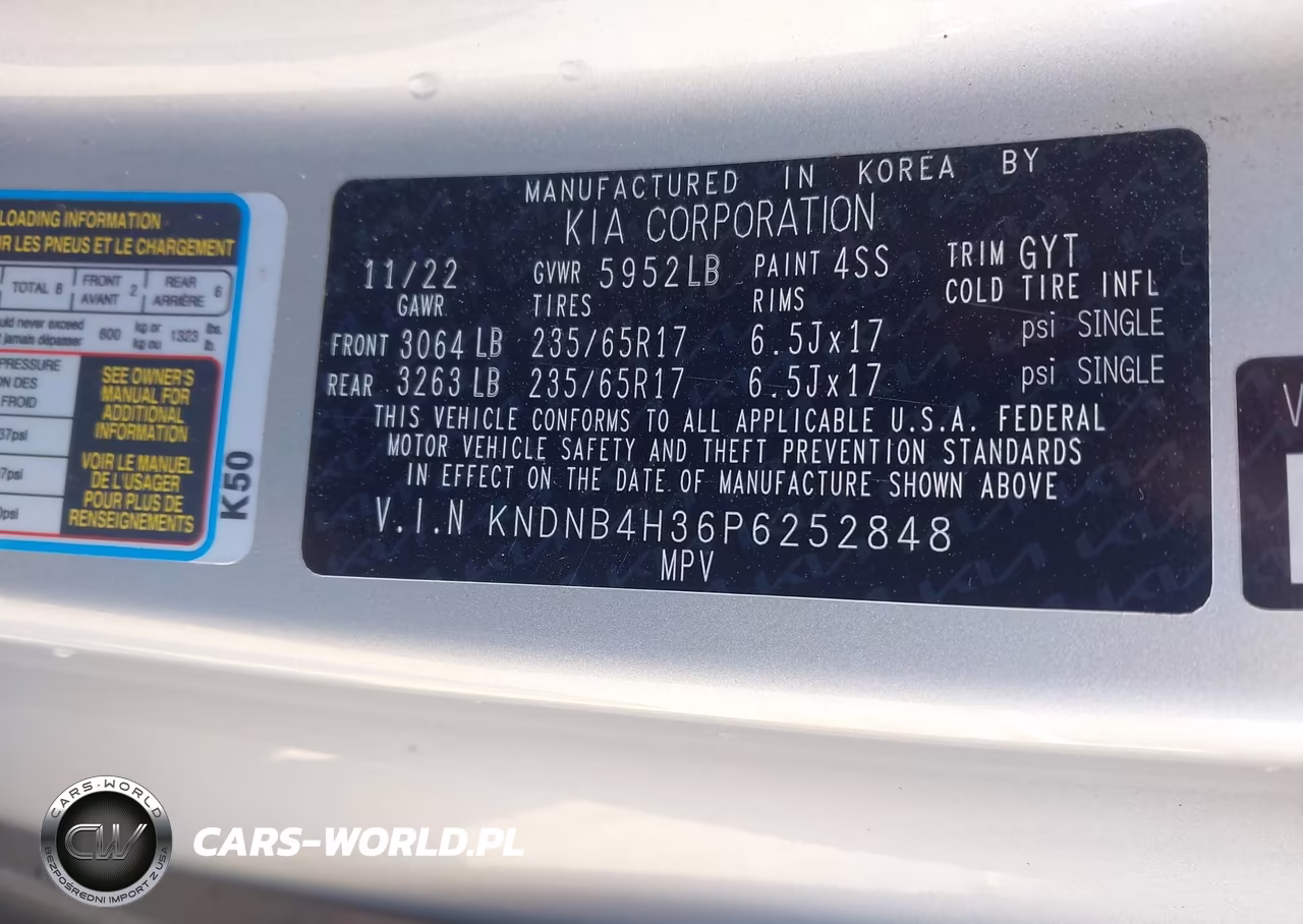 2023 Kia Carnival Mpv Lx Seat Package VIN:KNDNB4H36P6252848 - 9